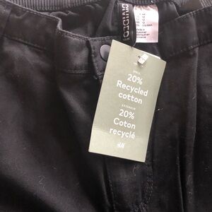 H&M Classic Black Recycled Cotton Trousers